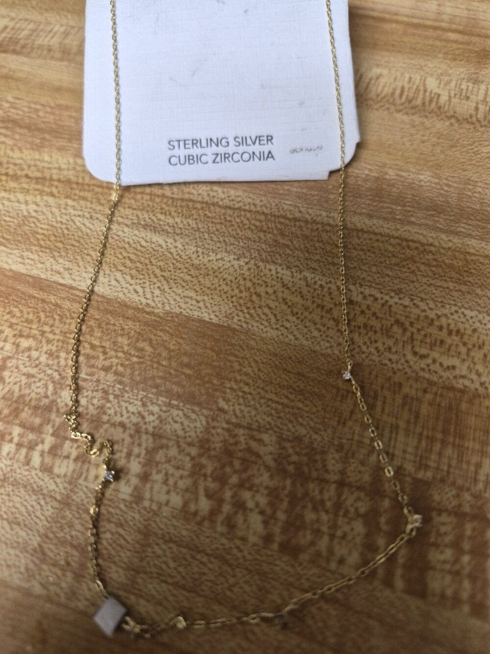 Sterling silver Necklace w/cubic zircon